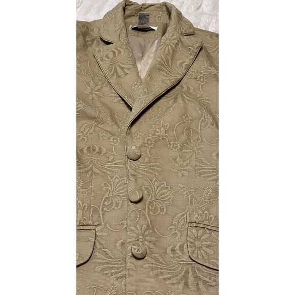 Women's Judith Hart Collection Tan Color Jacket Blazer 100% Cotton Size 10 - Picture 12 of 16